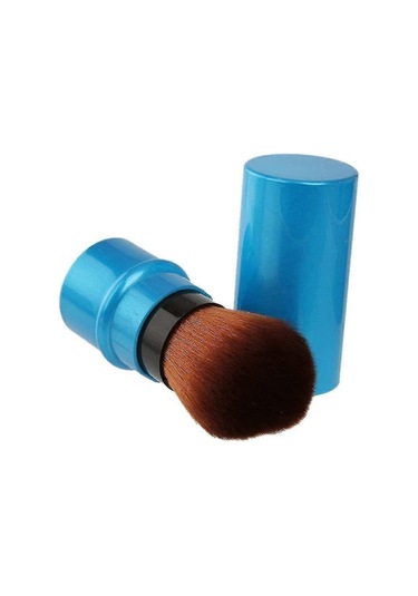 Geri Çekilebilir Allık Fırçası. Taşınabilir Makyaj Pudra Fırçası. Kozmetik Pudra Veya Allık