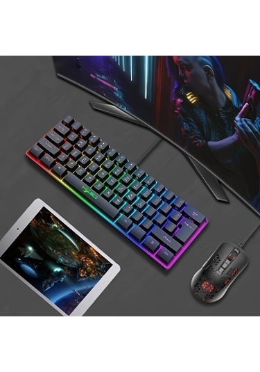 Fastbuy Pc Oyuncuları İçin Mini Rgb Kablo Klavye, Mekanik Klavye