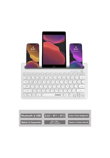 Everest KB-BT84 Bluetooth Kablosuz Klavye