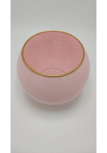 El Yapımı Şık Dekoratif Vazo Pembe Renk 15x18cm