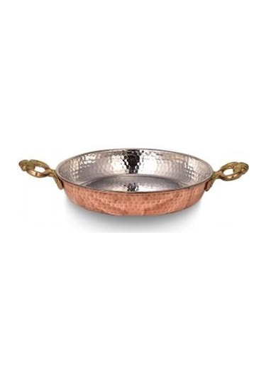 Turna Bakır Acemli Tava 3 No 18 CM El Dövme Kırmızı Turna7583-1