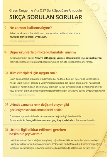 Goodal Green Tangerine Vita C 27 Dark Spot Care Ampoule