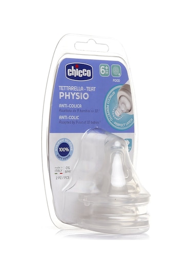 Chicco Yeni Wellbeing 6+ Ay Biberon Emziği 2'Li