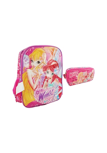 Winx Okul Sırt Çantası Kalemlik Kalem Çantası 2'li Seti