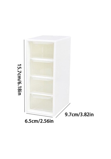 Masaüstü Kozmetik Saklama Kutusu 4 Çekmece Üniteleri Konteyner Kasa Küçük Organizatör Kutusu Diğer