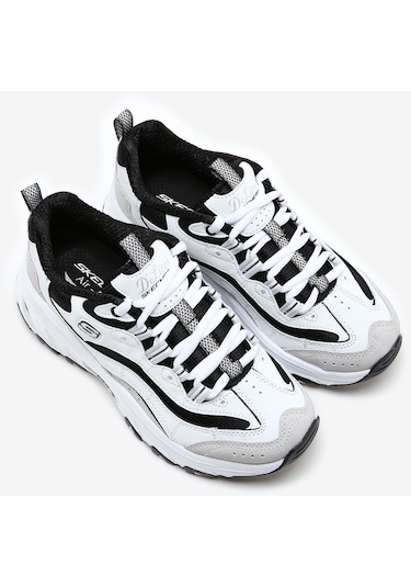 Skechers Arch Fit D'Lites Kadın Sneakers - Beyaz 149805 WBK Beyaz
