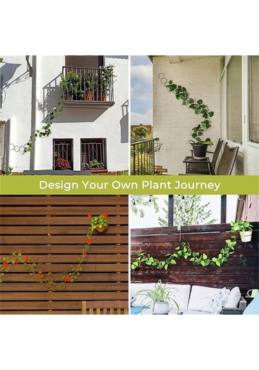 Ebitda 18 Adet Bitki Desteği Kafes, Tırmanma Dekorasyonu, Zincir Izgarası, Duvar Montajı