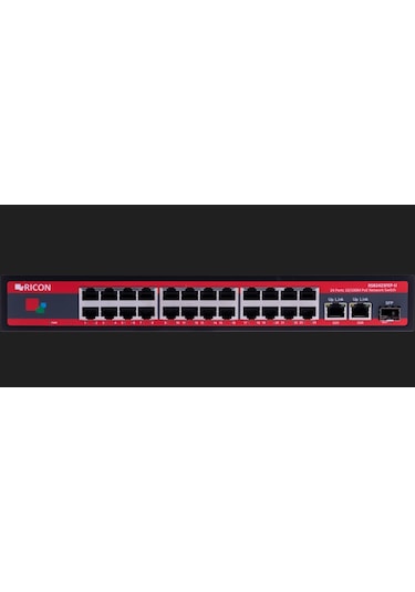Ricon RSB2423FEP-U 24 Port Ethernet Power Over Ethernet Yönetilmeyen Switch