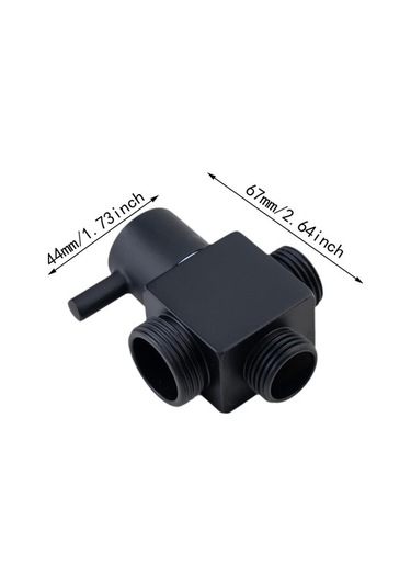 Pazly Suntek Duş Yönlendirme Vanası - Mutfak, Banyo Ve Oda İçin Siyah Siyah