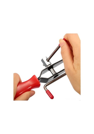 Pazly Profesyonel Cv Keçe Mengene Pencesi Seti - Hızlı Sıkma Kesme, Kırmızı Kırmızı