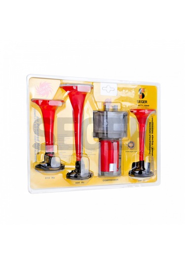 Seger 24 Volt Plastik 3 Borulu Kompresörlü Fala Fala Korna