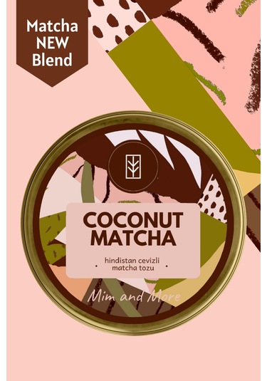 Mim And More Hindistan Cevizli Matcha Tozu Teneke Kutu 25 G