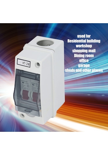 Aubyhe Dış Mekan Ip65 Su Geçirmez Dağıtım Kutusu, 2 Yollu Yangın Engelleme C Tipi Minik Devre Kesici, 16a-32a