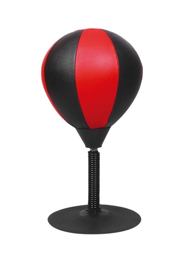 Konesam Ofis Stres Çözücü Pu Deri Masaüstü Savaş Topu - Geri Tepki Yaylı Süngerli Egzersiz Aleti