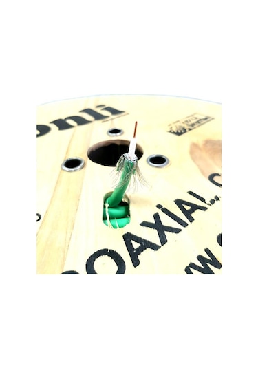 Onli Rg6U6 Yeşil Anten Kablosu 500 Metre 64 Tel