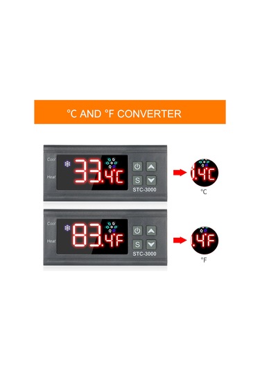 Qingmipy Stc-3000 24v Sucul Yumurta & Deniz Ürünleri Soğutucu İçin Dijital Sayısal Mikroişlemci Sıcaklık Kontrol Cihazı
