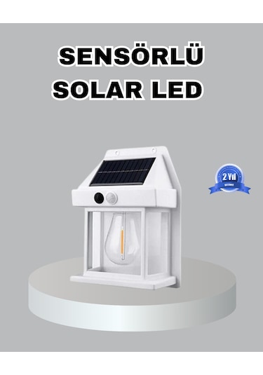 Üç Modlu Güneş Enerjili Duvar Lambası 1800mah Bataryalı Ve Hareket Sensörlü Renkli
