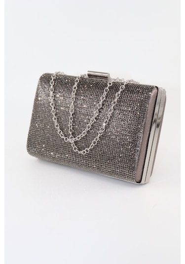 Taşlı Platin Abiye Çanta. Abiye Çanta Platin. Platin Abiye Çantası. Platin Taşlı Davet Gece Çantası