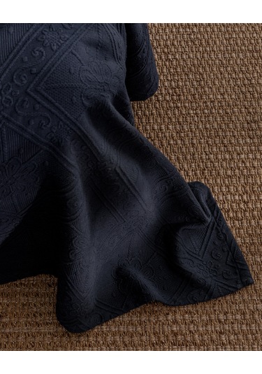 Madame Coco Marjolaina Çift Kişilik %100 Pamuk Yatak Örtüsü - Lacivert Lacivert