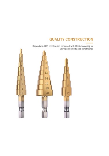 Hallow Hss Titanyum Adım Matkap Ucu Seti 4 Adet