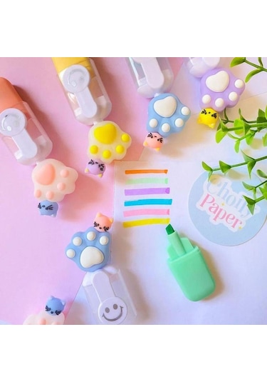 Sanrio Kuromi 6lı Fosforlu Kalem Seti Çok Renkli