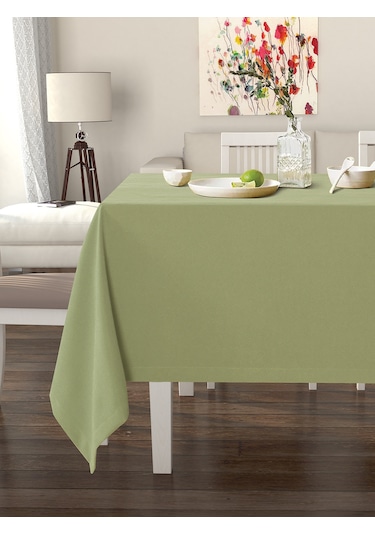 Enginar Rengi Masa Örtüsü Kadife Dokulu Leke Tutmaz Enginar Rengi