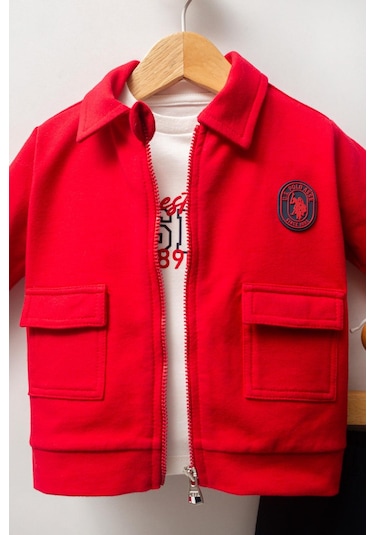 U.s. Polo Assn Erkek Bebek 3'lü Takım Kırmızı-2078 Kırmızı