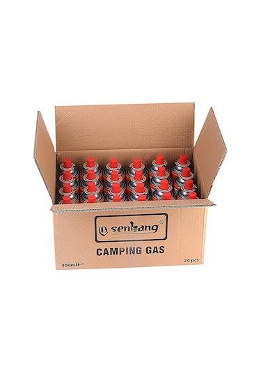 Merttools Kamp Ocak Gazı Valfli Kartuş 227gr - 24 Adet Turuncu