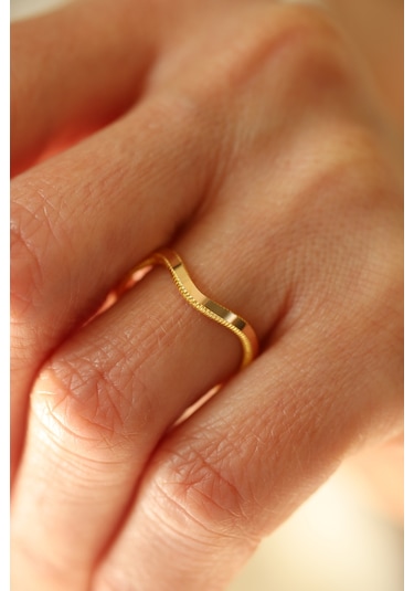 14 Ayar Altın Zikzak Ajda Yüzük - Yzk26915