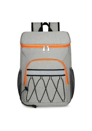 Symbee Oxford Kumaş Isı Saklama Sırt Çantası, 30x15x44cm Büyük Kapasite, Suya Dayanıklı, Piknik Ve Outdoor Kullanıma Uygun Gri-kırmızı Çok Renkli