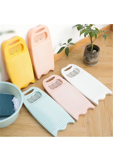 Symbee Ev İçi Kullanıma Uygun Plastik Kayık Tahtası - Hafif Pembe, Kaymaz Tabla, Evde Çamaşır Yıkama Araçları, Dayanıklı Materyal Pembe