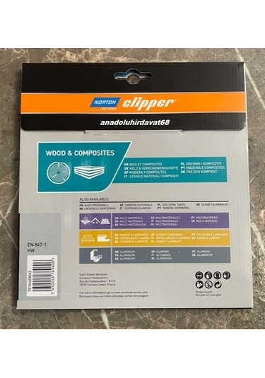 Norton Pro 250mm Sunta Mdf Kesici Alüminyum Profil Kesme Testeresi France