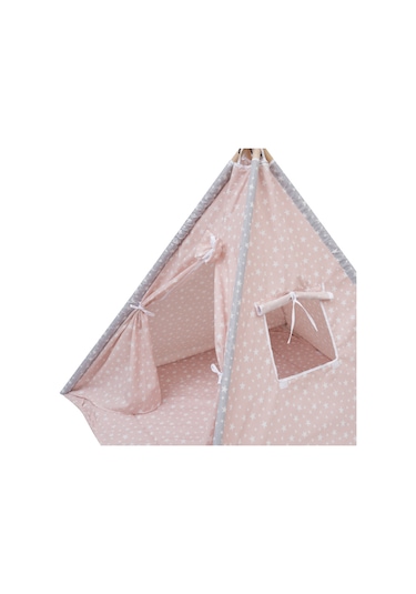 Exorbaby Ahşap Ve Pamuklu, Toplanmaz, Oyun Çadırı, Oyun Evi Pembe