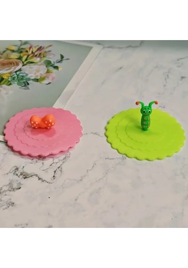 Silikon Bardak Kapağı Çok Renkli