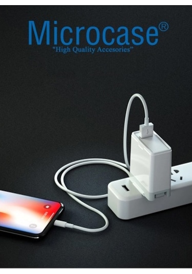 Microcase iPhone Apple Uyumlu iPad  Lightning Usb Şarj Ve Data Kablosu - 2 Metre Beyaz