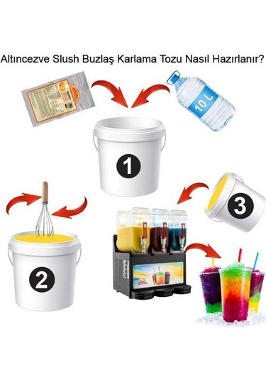 Altıncezve Ice Slush Karlı Buzlu Karlama Tozu Limon 10 x 1250 G