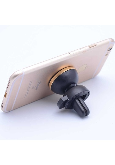 Kilifone - Telefon Tutucu New Magnetic Air Vent Mount Araç Telefon Tutucu - Gold - T4526 Gold