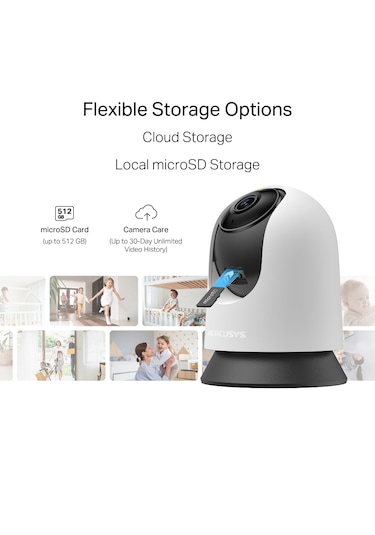 Mercusys Mc210 Yatay/dikey Hareketli Ev Akıllı Algılama Gece Görüşü Güvenlik Wi-fi Kamerası