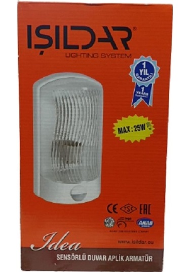 Idea 180 Derece Sensörlü Duvar Aplik Beyaz 1Xe27 Beyaz
