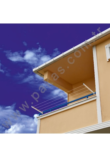 Pakas Pks-02 Balkon Çamaşır Kurutma Askısı Kare Profil Gri