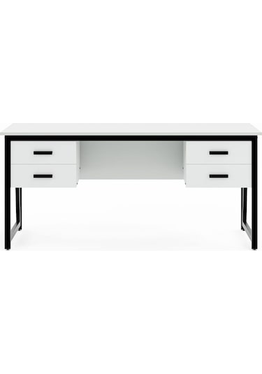 Ms2c Çalışma Masası,ofis Masası - 70x160 Cm - Beyaz - 4 Çekmeceli Ms2c - 4 Çekmeceli - Beyaz