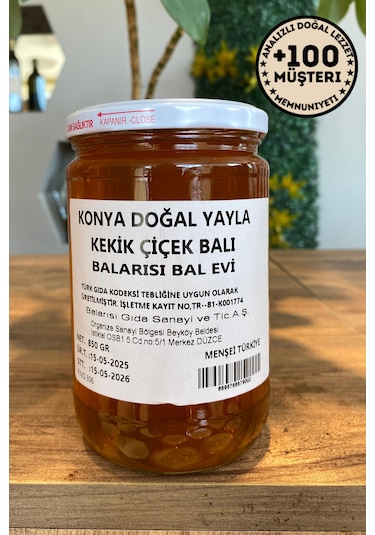 Konya Doğal Kekik Balı 850 Gr Katkısız Yüksek Rakım