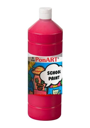 Ponart School Paint Tempera Boya 1000 Ml. Psp-2208 K.Kırmızı Koyu Kırmızı