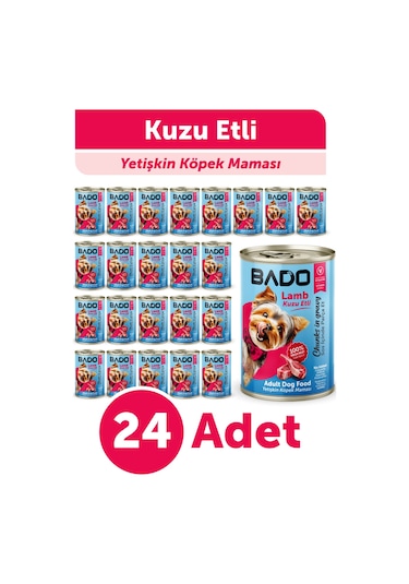 Bado Yetişkin Yaş Köpek Maması Kuzu Etli 400gr 24'lü
