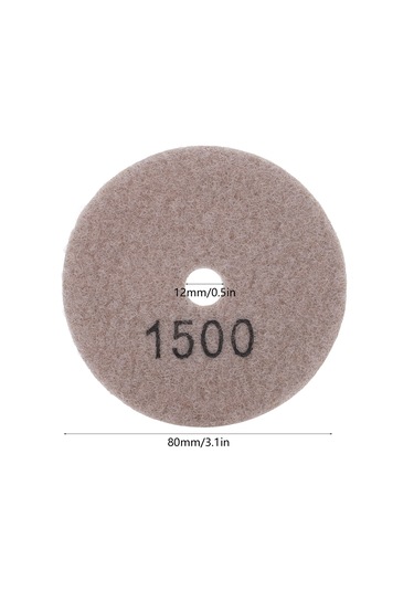 Xindoker 10 Adet 3 İnç Elmas Zımpara Diski - Mermer, Beton, Taş İçin 1500 Tane - Islak/kuru Parlatma, Dayanıklı Reçine Tabanlı