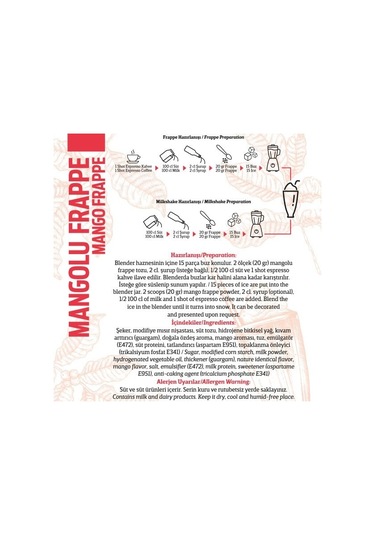 Oze Mangolu Frappe Tozu 1 KG