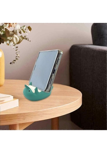 Moly Yaratıcı Resin Pinguin Telefon Standı - Elaz Masüstü Tutucu Tttshu