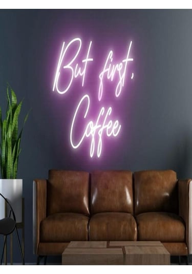 Twins Led But First,coffee Yazılı Neon Tabela Pembe Model:model:20093366 Pembe