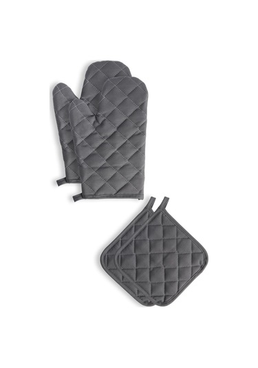 Yanmaz Ve Isıya Dayanıklı Fırın Eldiveni Ve Tutacak 2 Eldiven, 2 Tutacak Füme