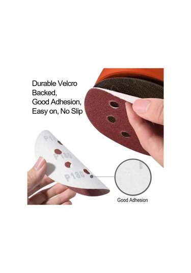 8 Delik 125mm Zımpara Ağaç İşleme Metal Taşlama Diski Aşındırıcı